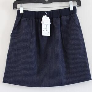 Bonpoint Navy Striped Skirt